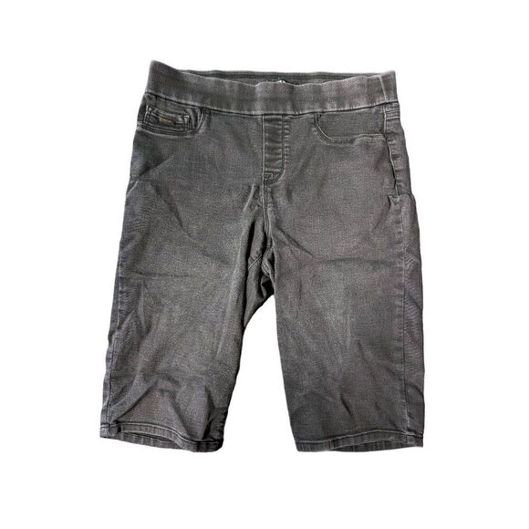 Nine West Black Heidi Pull On Skimmer Crop Stretch Bermuda Shorts WOMENS SIZE 10 - Picture 1 of 5